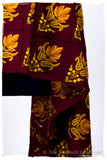 Les Nouvelles Fil Dessiné Fleur Maple Noir Shawl