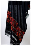 Broderie à cordes tirées Sienna Noir Trois Frontières Shawl
