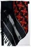 Broderie à cordes tirées Sienna Noir Trois Frontières Shawl