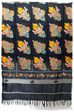 Les Nouvelles Fil Dessiné Paris Bouquet Maple Noir Shawl