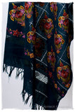 Les Nouvelles Fil Dessiné Kalideo Bouquet Maple Bleu Shawl