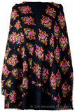 Les Nouvelles Fil Dessiné Iris Bouquet Noir Shawl
