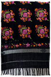 Les Nouvelles Fil Dessiné Iris Bouquet Noir Shawl