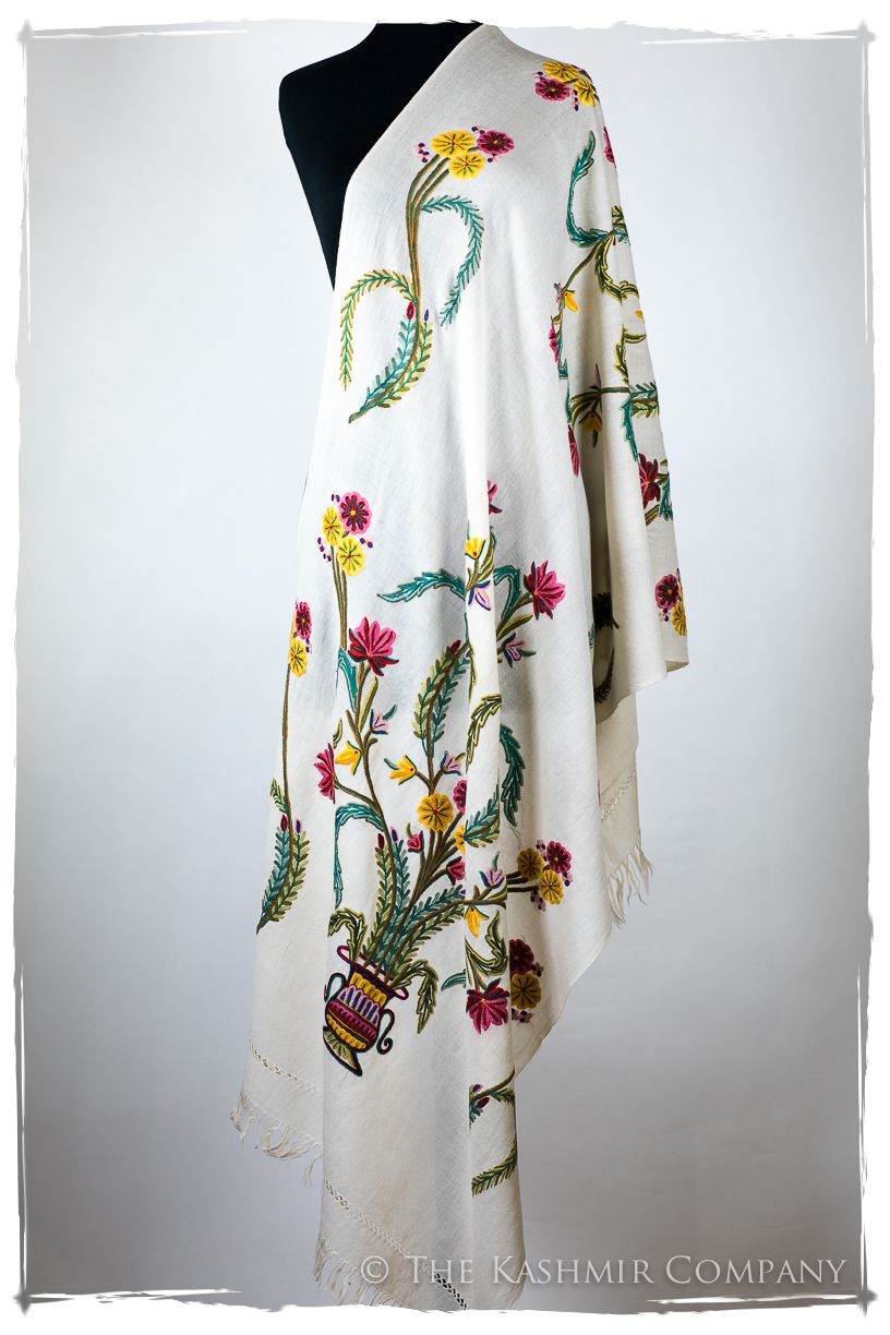 Française Bouquet de Héloïse d'ivoire Provence Shawl