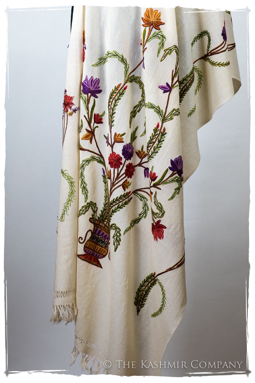 Française Bouquet de Céleste d'ivoire Provence Shawl