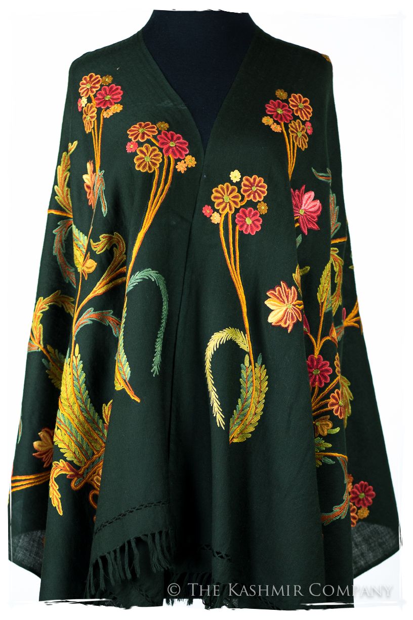 Française Bouquet de Lucienne Verte Provence Shawl