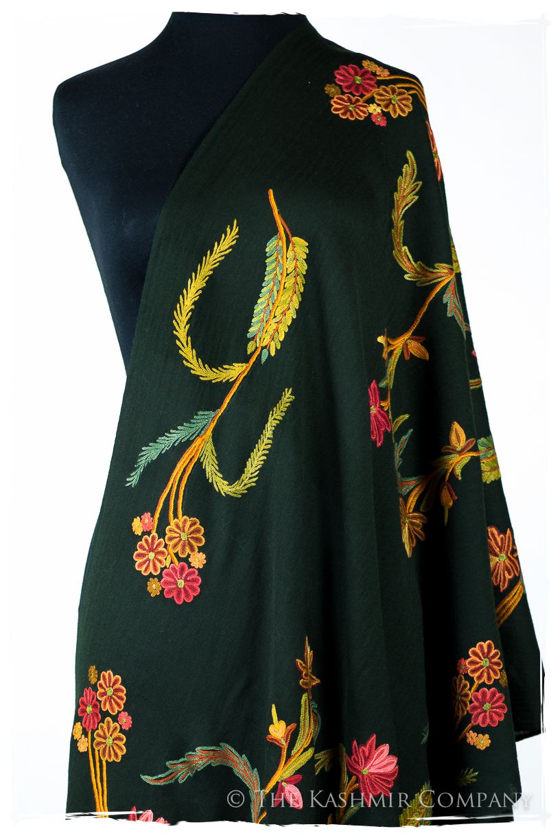 Française Bouquet de Lucienne Verte Provence Shawl