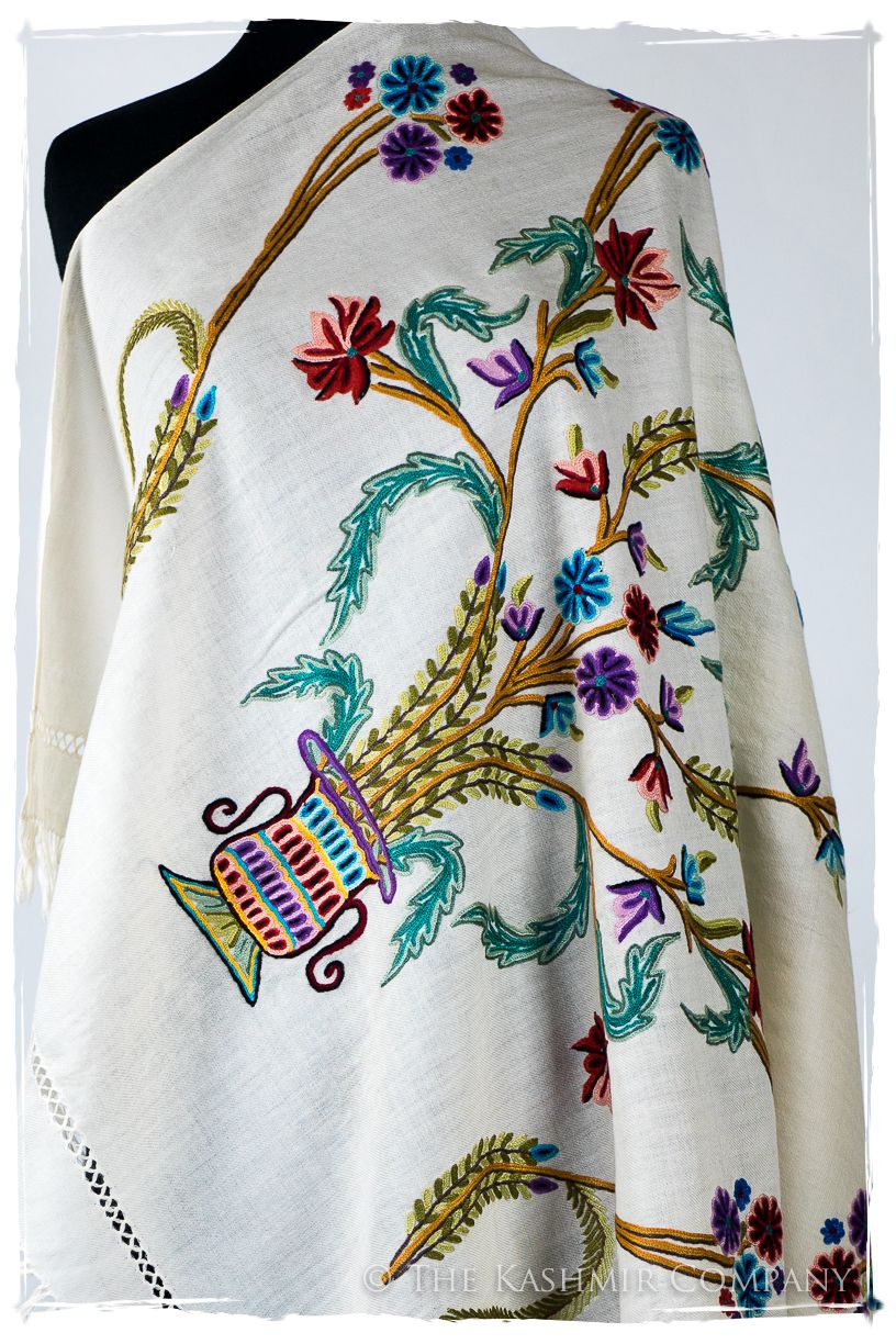 Française Bouquet de Mirielle d'ivoire Provence Shawl
