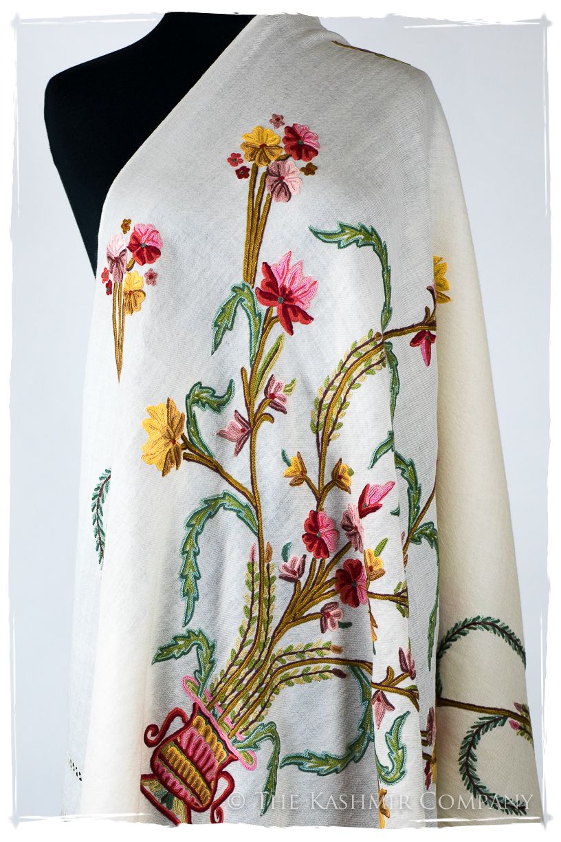 Française Bouquet de Édith d'ivoire Provence Shawl
