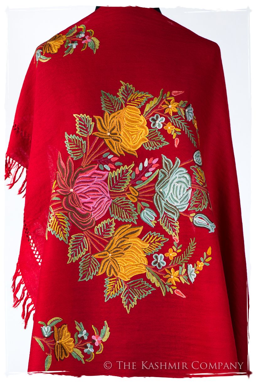 Française Bouquet de Roses Anastasie Provence Shawl