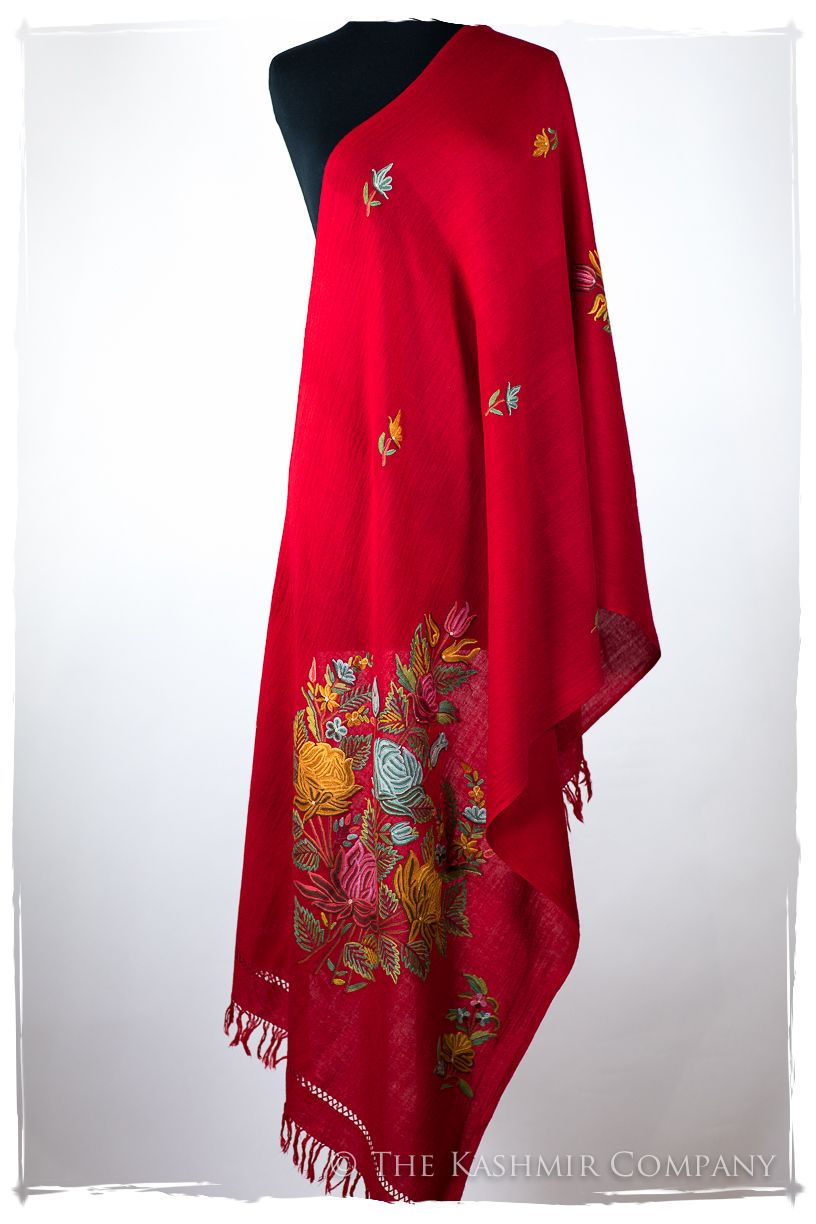 Française Bouquet de Roses Anastasie Provence Shawl