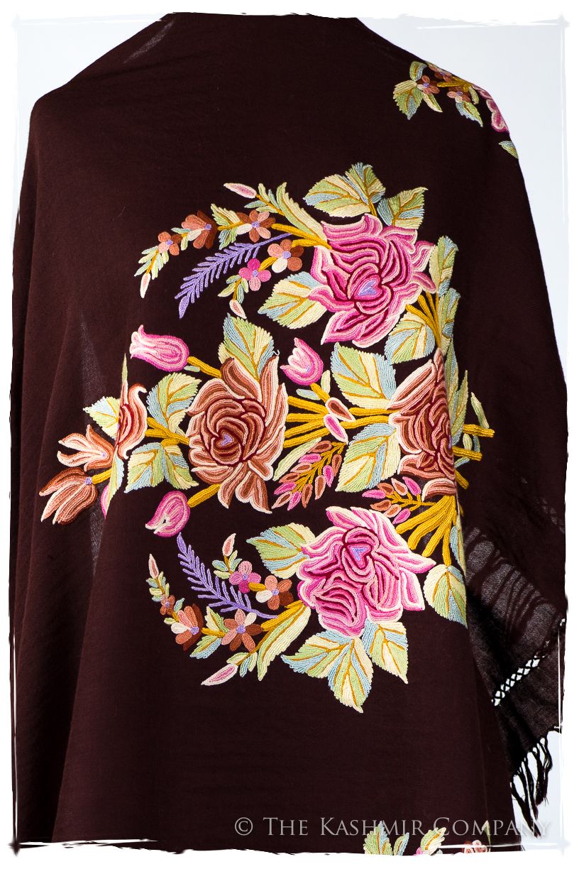 Française Bouquet de Roses Claire Provence Shawl