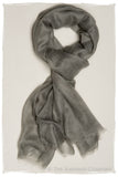 Jacquard Paisley Glacier Gray Cashmere Scarf