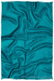 Jacquard Paisley Bleu Topaze Cashmere Scarf