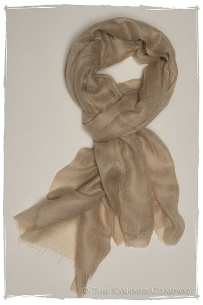 Jacquard Paisley Ivory Cashmere Scarf