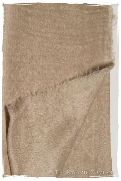 Jacquard Paisley Ivory Cashmere Scarf