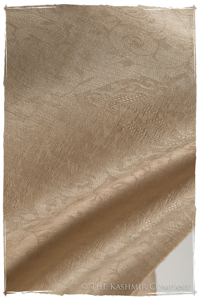 Jacquard Paisley Ivory Cashmere Scarf