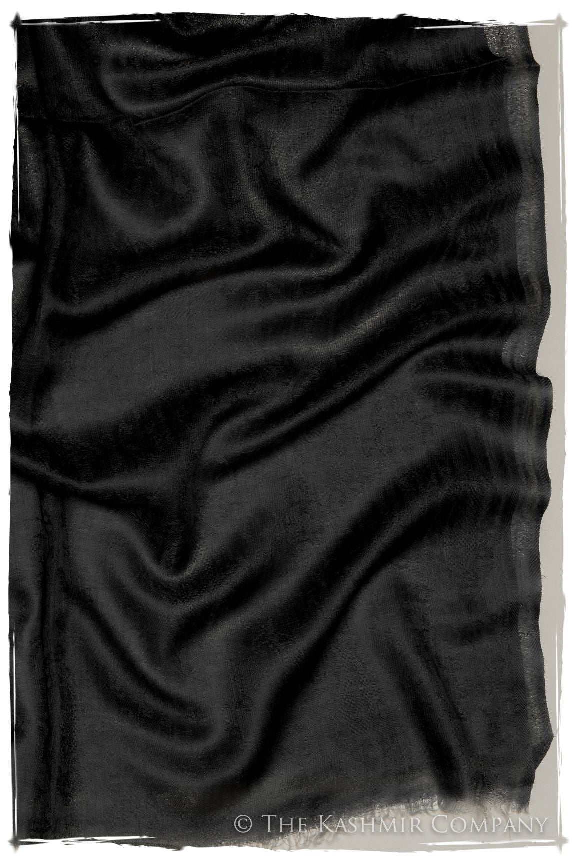 Jacquard Paisley Onyx Cashmere Scarf