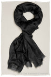 Jacquard Paisley Onyx Cashmere Scarf
