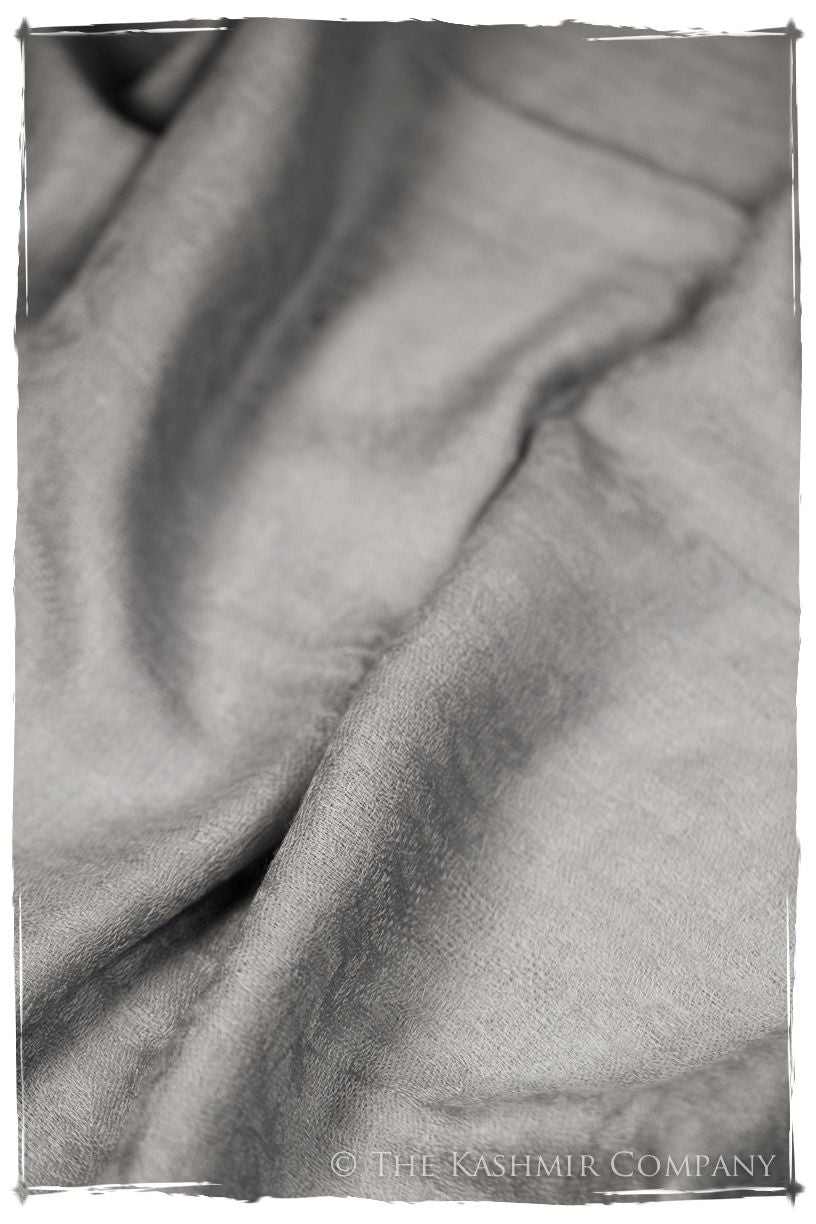 Jacquard Paisley Chateau Gray Cashmere Scarf
