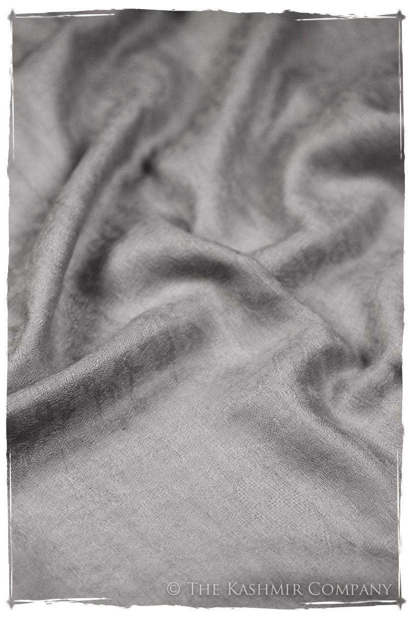 Jacquard Paisley Chateau Gray Cashmere Scarf