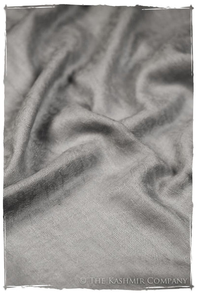 Jacquard Paisley Chateau Gray Cashmere Scarf