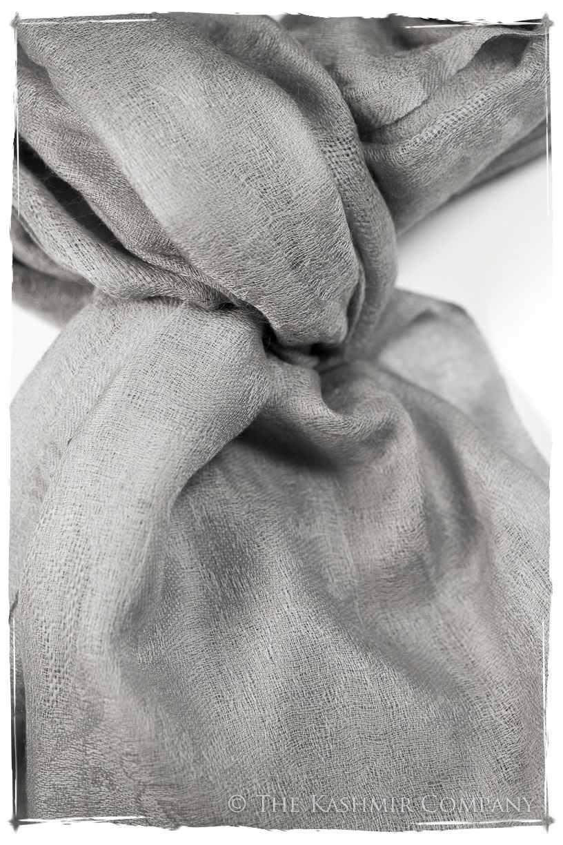 Jacquard Paisley Chateau Gray Cashmere Scarf