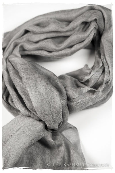 Jacquard Paisley Chateau Gray Cashmere Scarf