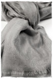 Jacquard Paisley Chateau Gray Cashmere Scarf