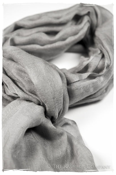 Jacquard Paisley Chateau Gray Cashmere Scarf