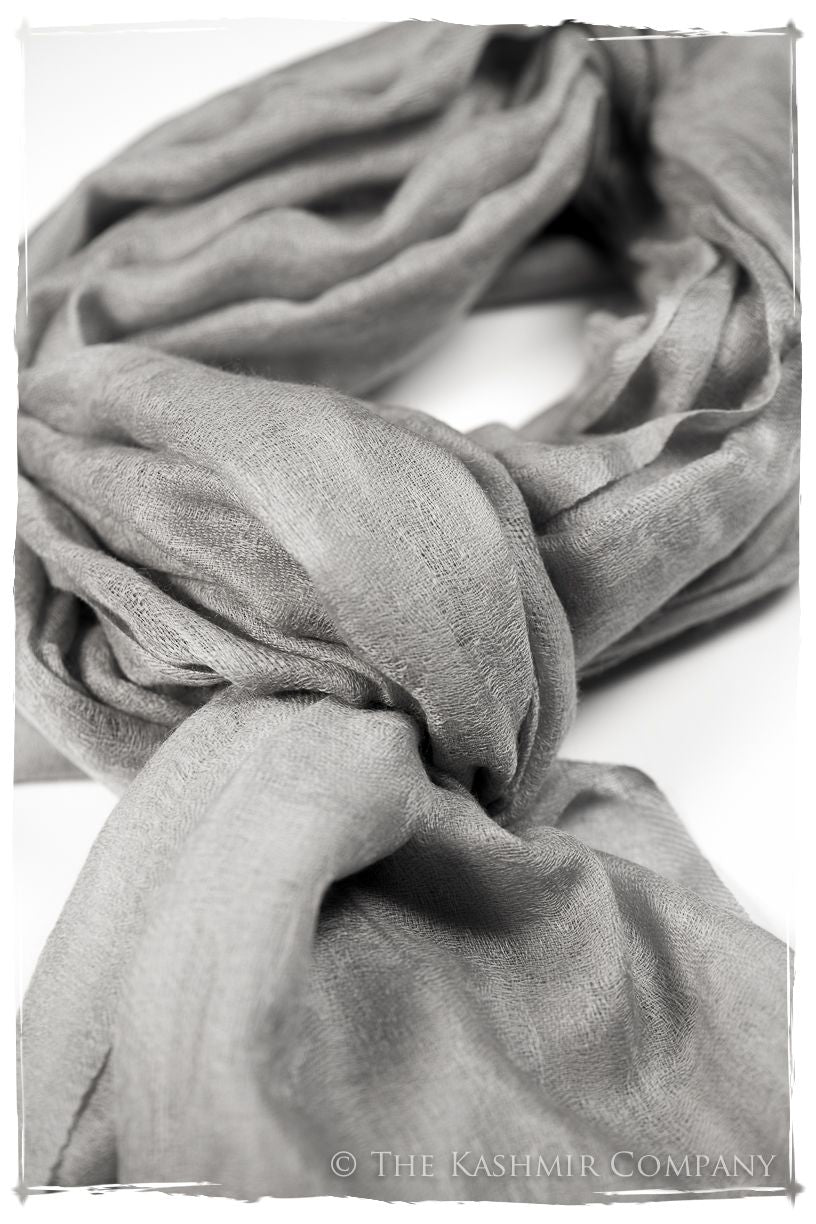Jacquard Paisley Chateau Gray Cashmere Scarf