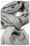 Jacquard Paisley Chateau Gray Cashmere Scarf