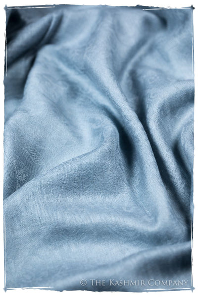 Jacquard Paisley Celestial Blue Cashmere Scarf