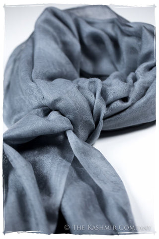 Jacquard Paisley Flint Stone Cashmere Scarf