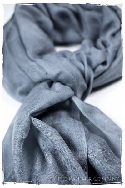 Jacquard Paisley Flint Stone Cashmere Scarf