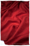 Jacquard Paisley Flame Scarlet Cashmere Scarf