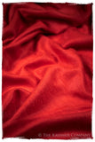 Jacquard Paisley Flame Scarlet Cashmere Scarf