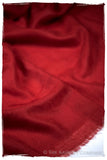 Jacquard Paisley Flame Scarlet Cashmere Scarf