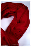Jacquard Paisley Flame Scarlet Cashmere Scarf