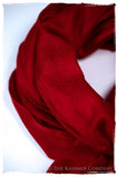 Jacquard Paisley Flame Scarlet Cashmere Scarf