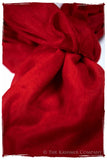 Jacquard Paisley Flame Scarlet Cashmere Scarf