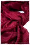 Jacquard Paisley Garnet Cashmere Scarf
