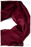 Jacquard Paisley Garnet Cashmere Scarf
