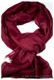 Jacquard Paisley Garnet Cashmere Scarf