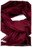 Jacquard Paisley Garnet Cashmere Scarf