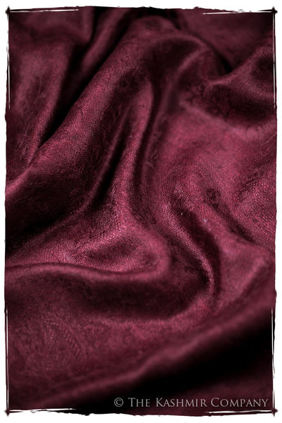 Jacquard Paisley Beaujolais Cashmere Scarf