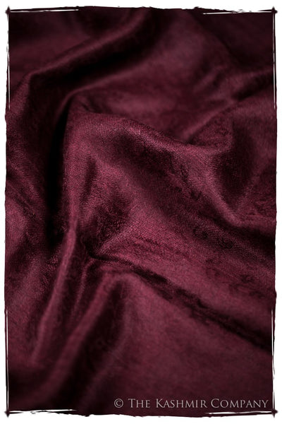 Jacquard Paisley Beaujolais Cashmere Scarf