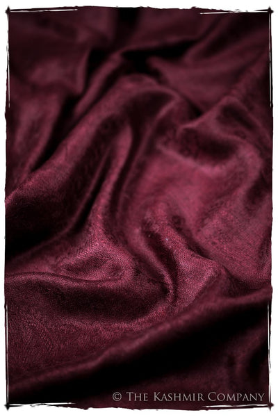 Jacquard Paisley Beaujolais Cashmere Scarf