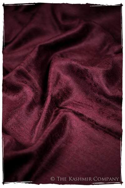 Jacquard Paisley Beaujolais Cashmere Scarf