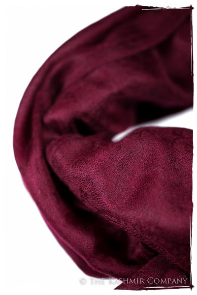 Jacquard Paisley Beaujolais Cashmere Scarf